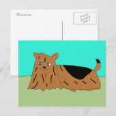 Yorkie Postkarte (Vorne/Hinten)