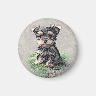 Yorkie, Puppy, Haustier Magnet