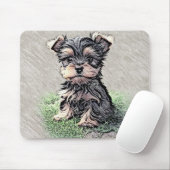 Yorkie, Puppy, Haustier Mousepad (Mit Mouse)