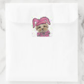 Yorkie Quadratischer Aufkleber (Tasche)