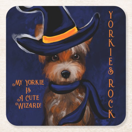 YORKIE RECHTECKIGER PAPPUNTERSETZER (Vorderseite)