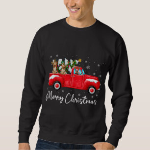 Yorkie Red Truck Weihnachts-Weihnachtsmannmütze Do Sweatshirt