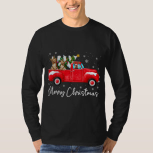 Yorkie Red Truck Weihnachts-Weihnachtsmannmütze Do T-Shirt