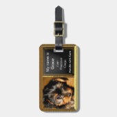 Yorkie Reisender Gepäckanhänger (Vorderseite vertikal)