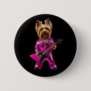 Yorkie Rockstar-Knopf Button