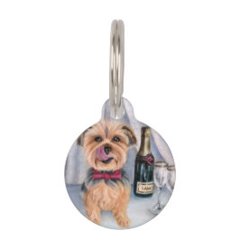 Yorkie Round Pet Tag Haustiermarke