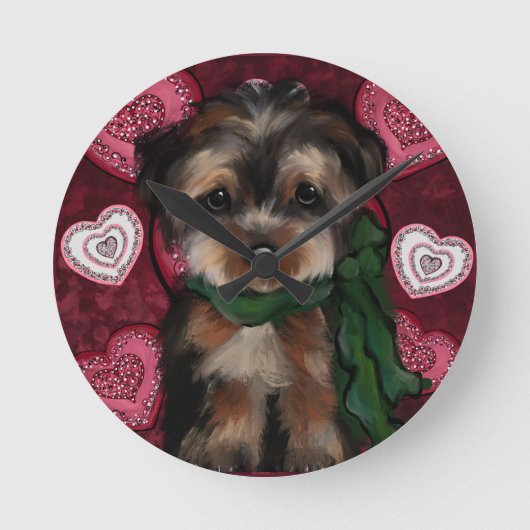 YORKIE RUNDE WANDUHR (Vorderseite)