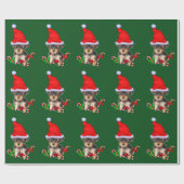 Yorkie Santa Christmas Geschenkpapier (Flach)