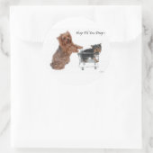 Yorkie Shop - Sie fallen Runder Aufkleber (Tasche)