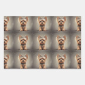 Yorkie Snowy Moment Weihnachten Niedlich Geschenkpapier Set (Vorderseite 2)