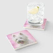 Yorkie Steinuntersetzer (Seitenansicht)