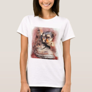Yorkie Stiefel Aquarell T-Shirt