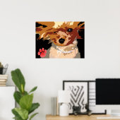 Yorkie Supermodel Poster (Heimbüro)