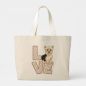 Yorkie-Tasche, Yorkshire Terrier Lover, Dog Lover Jumbo Stoffbeutel (Rückseite)