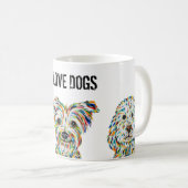 Yorkie Terrier Bichon Cockapoo Liebe Hunde Tasse (VorderseiteRechts)