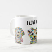 Yorkie Terrier Bichon Cockapoo Liebe Hunde Tasse (Vorderseite Links)