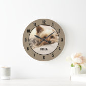 Yorkie Terrier Custom Round Clock Große Wanduhr (Zuhause)
