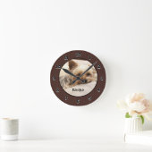 Yorkie Terrier Custom Round Clock Runde Wanduhr (Zuhause)