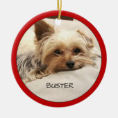Yorkie Terrier Dog Personalisiert Keramik Ornament (Vorne)