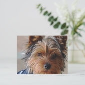 Yorkie Terrier Postcard Postkarte (Stehend Vorderseite)