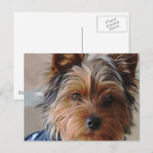 Yorkie Terrier Postcard Postkarte (Vorne/Hinten)