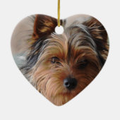 Yorkie Terrier Verzierung Keramikornament (Hinten)
