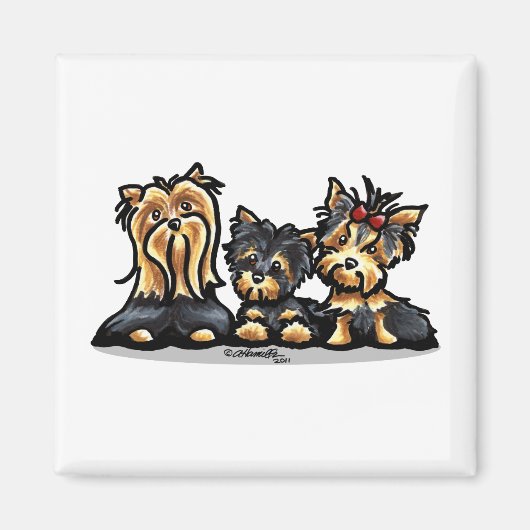 Yorkie Trio Magnet (Vorne)