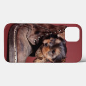 Yorkie und Stiefel Case-Mate iPhone Hülle (Rückseite (Horizontal))