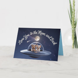 Yorkie Valentinskarte Feiertagskarte