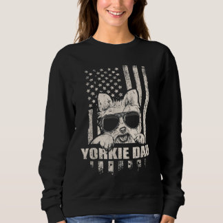 Yorkie Vater Cool Vintag Retro Proud Sweatshirt