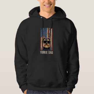 Yorkie Vater einer Yorkie-Vater-US-Flagge Yorkshir Hoodie