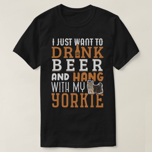 Yorkie Vater Funny Yorkshire Terrier Dog Lover Bee T-Shirt (Design vorne)