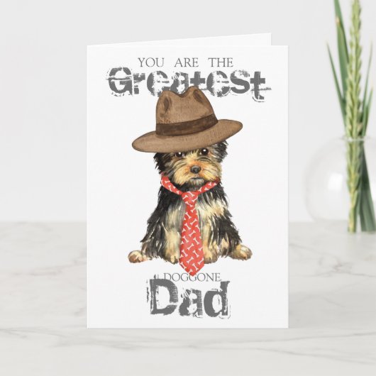 Yorkie Vater Karte (Vorderseite)