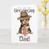 Yorkie Vater Karte (Gelbe Blume)