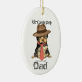 Yorkie Vater Keramik Ornament (Rechts)
