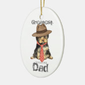 Yorkie Vater Keramik Ornament (Links)