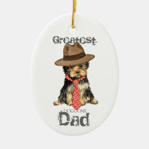 Yorkie Vater Keramik Ornament