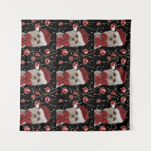 Yorkie Wandteppich (Vorderseite (Horizontal))