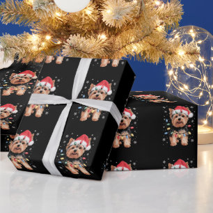 Yorkie Weihnachtshund Lang Xmas Geschenk Geschenkpapier