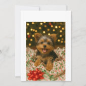Yorkie-Weihnachtskarte Einladung (Rückseite)