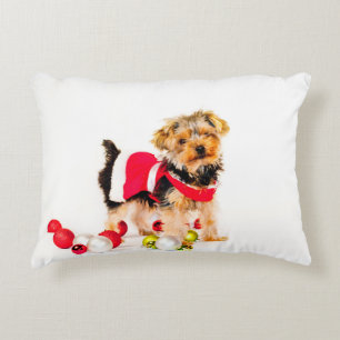 Yorkie Weihnachtskissen Dekokissen