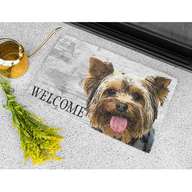 Yorkie Welcome Niedlich Dog Pet Yorkshire Terrier Fußmatte (Von Creator hochgeladen)