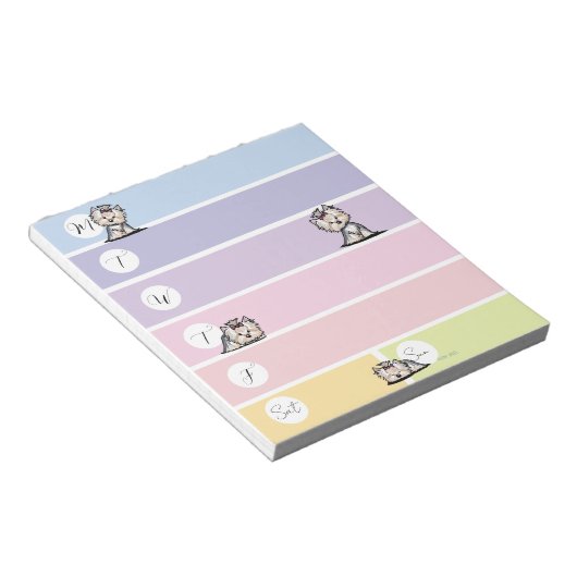Yorkie-Wochenplaner-Notizblock Notizblock (angewinkelt)