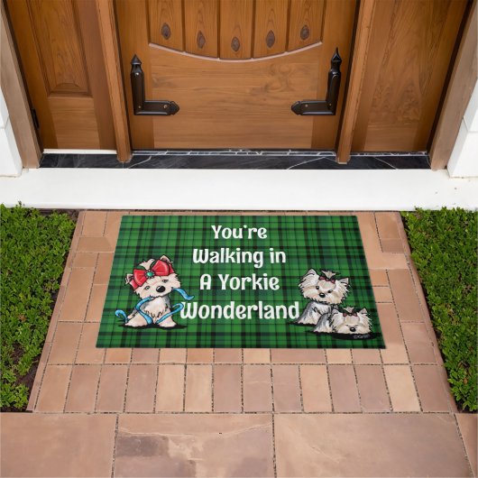 Yorkie Wonderland Christmas Doormat Fußmatte (Außenbereich)