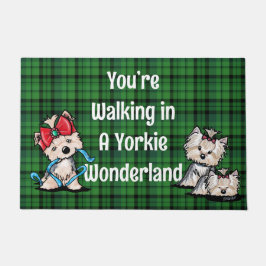 Yorkie Wonderland Christmas Doormat Fußmatte
