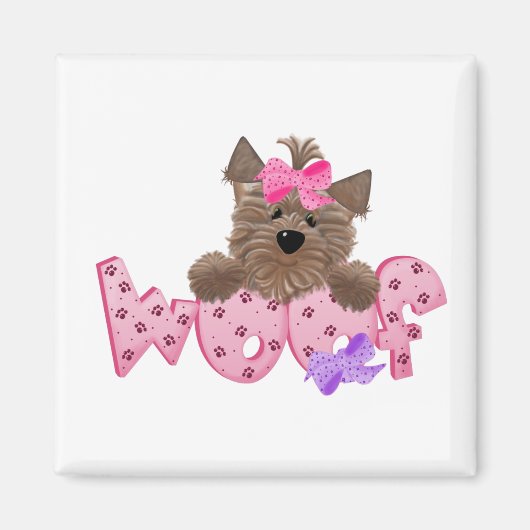 Yorkie Woof Magnet (Vorne)