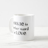 Yorkie Wort Kaffee Tasse (Vorderseite Links)