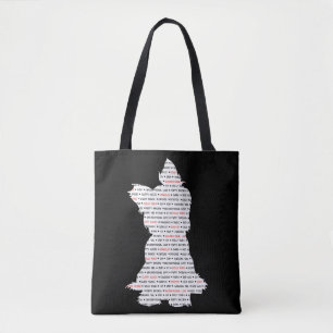 Yorkie/Wort-Kunst Yorkshires Terrier Tasche