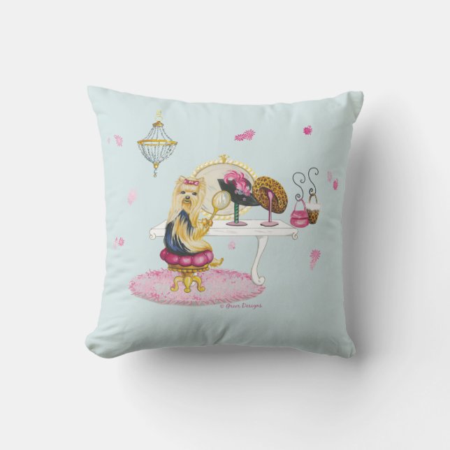 Yorkie Yorkshire Boudoir Pillow Kissen (Vorderseite)