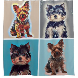 Yorkie Yorkshire Dog Duschvorhang
